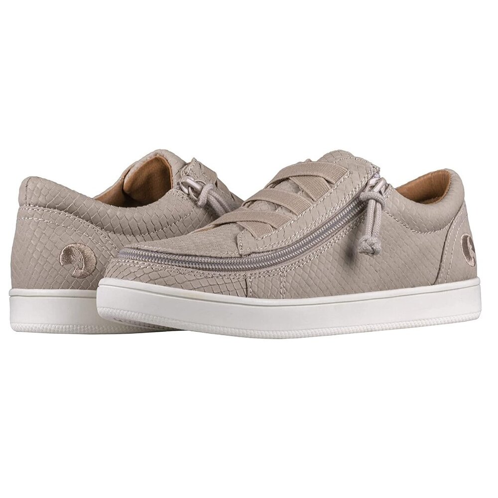 NEW Billy Footwear Women Sneaker Low Top Zip Up Gray Adaptive Sz 11 M RY2521